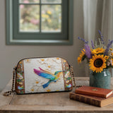 Shineful Leather Crossbody Bag Hummingbird Luminous Haven