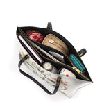 Shineful Leather Tote Bag Hummingbird Winged Bloom