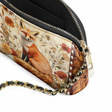 Shineful Whispers of the Fox Leather Crossbody Bag