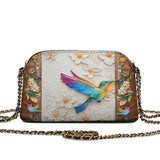 Shineful Leather Crossbody Bag Hummingbird Luminous Haven