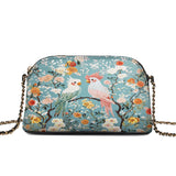 Shineful Leather Crossbody Bag Floral Rosy Cockatoo