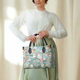 Shineful Floral Rosy Cockatoo Leather Bag