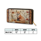 Shineful Whispers of the Fox Leather Wallet