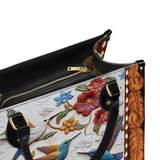 Shineful Hummingbird Velvet Flight Leather Bag