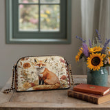 Shineful Whispers of the Fox Leather Crossbody Bag