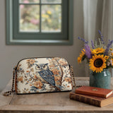 Shineful Imperial Owl Leather Crossbody Bag