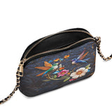 Shineful Leather Crossbody Bag Hummingbird Nocturne Bloom