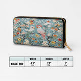 Shineful Leather Wallet Floral Rosy Cockatoo
