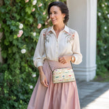 Shineful Dragonfly Garden Leather Crossbody Bag