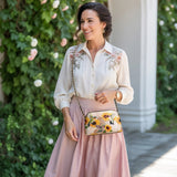 Shineful Radiant Sunflora Leather Crossbody Bag