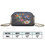 Shineful Leather Crossbody Bag Hummingbird Nocturne Bloom