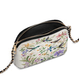 Shineful Hummingbird Winged Bloom Leather Crossbody Bag