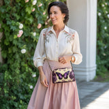 Shineful Antique Elegance Leather Crossbody Bag