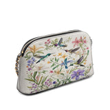 Shineful Hummingbird Winged Bloom Leather Crossbody Bag