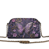 Shineful Midnight Bloom Leather Crossbody Bag