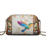 Shineful Leather Crossbody Bag Hummingbird Luminous Haven