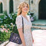 Shineful Midnight Bloom Leather Bag