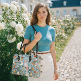Shineful Floral Rosy Cockatoo Leather Bag